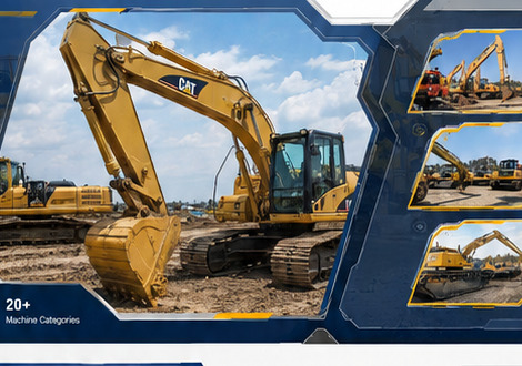 Excavator working on a construction site